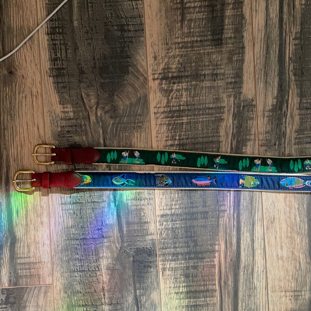 2 Leather Man Ltd. Belts Slightly Worn (32)